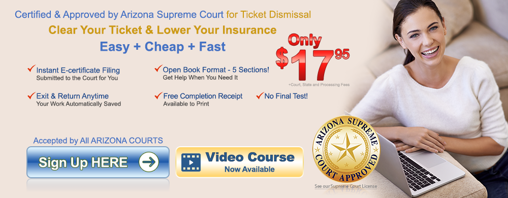 Arizona approved defensive driving online